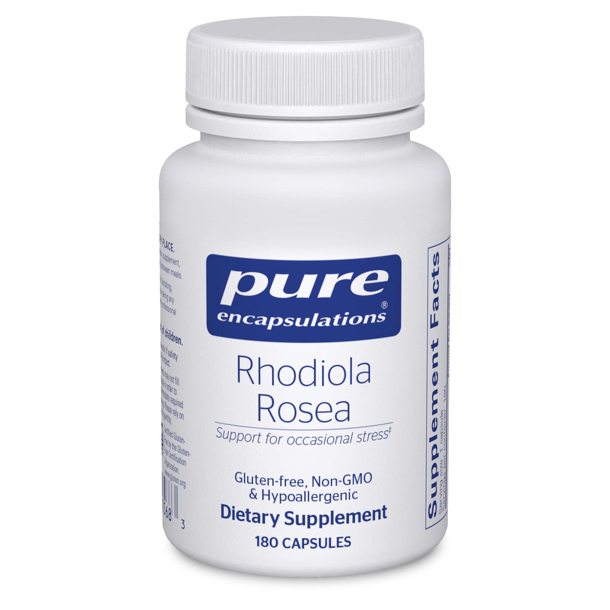 Pure Encapsulations Rhodiola Rosea 180 capsules – front view