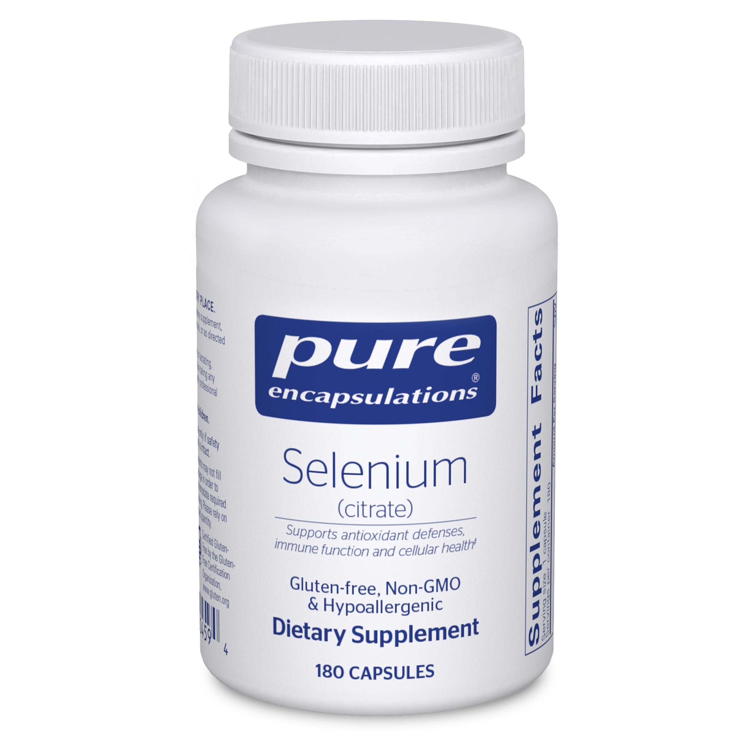 Pure Encapsulations Selenium Citrate immune support bottle
