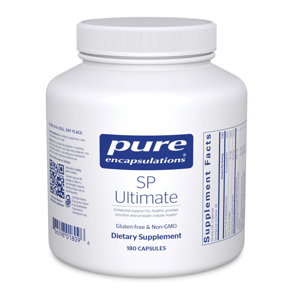 Pure Encapsulations SP Ultimate bottle showing prostate support capsules for daily wellness.