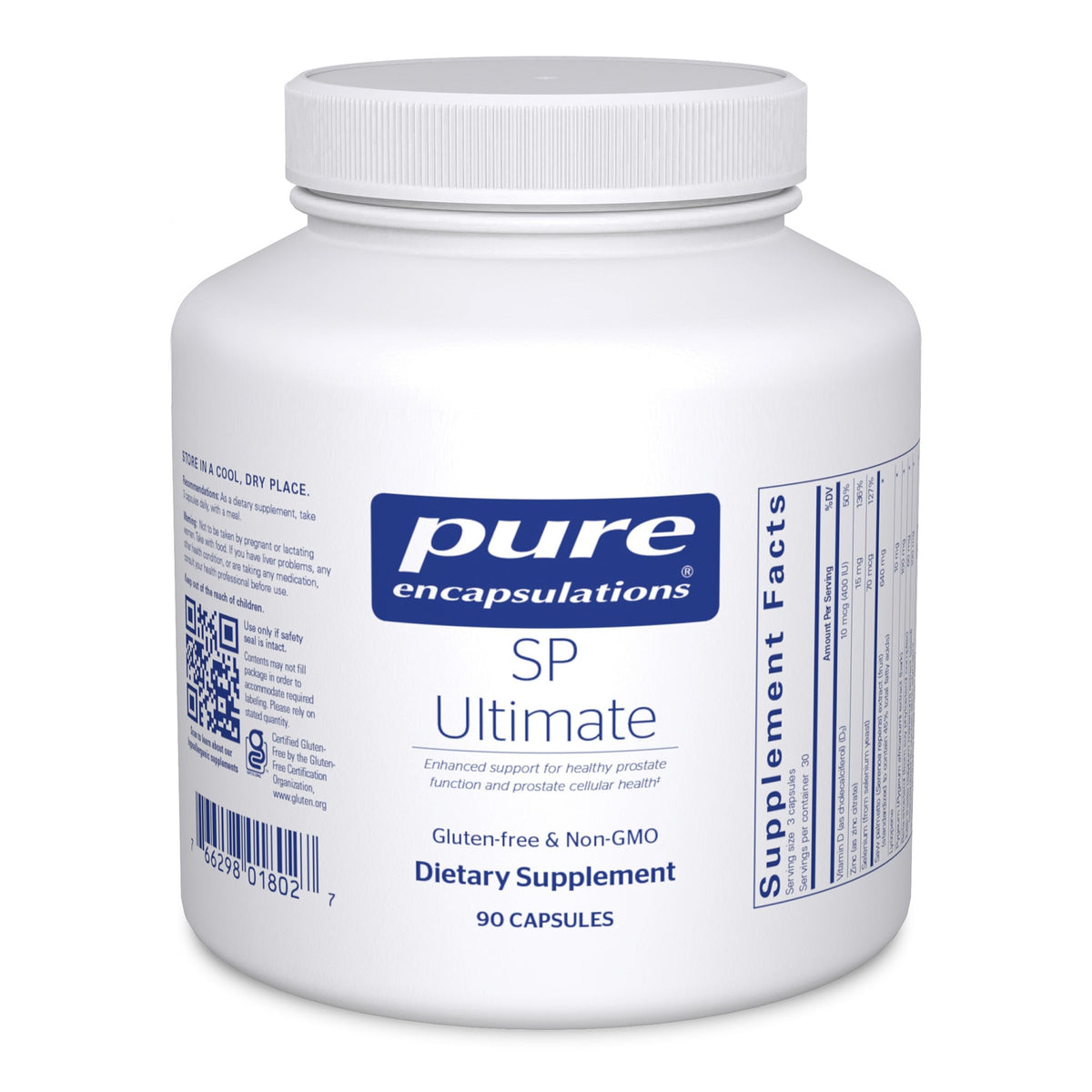 Pure Encapsulations SP Ultimate bottle with capsules for urinary comfort support.