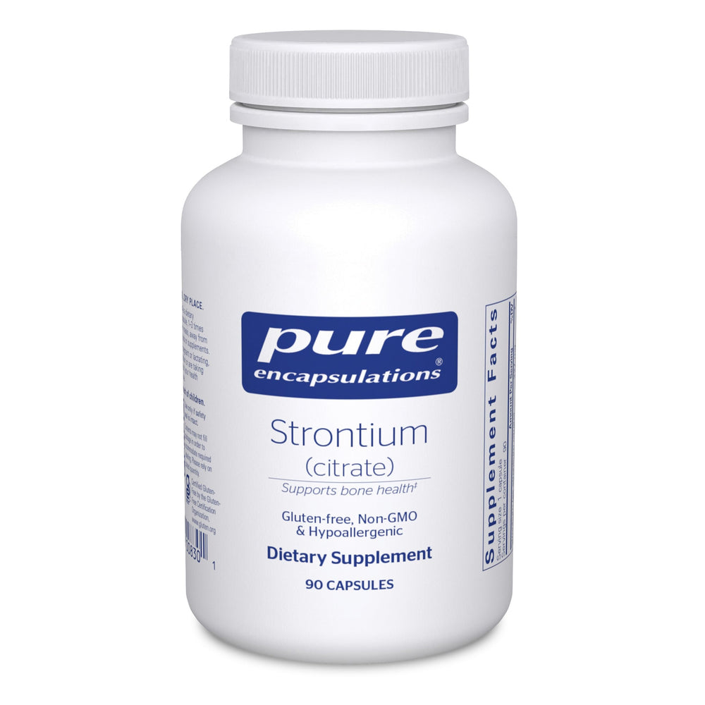 Bottle front view of Pure Encapsulations Strontium (Citrate) 90 capsules