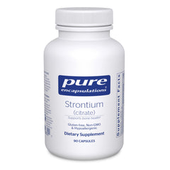 Bottle front view of Pure Encapsulations Strontium (Citrate) 90 capsules
