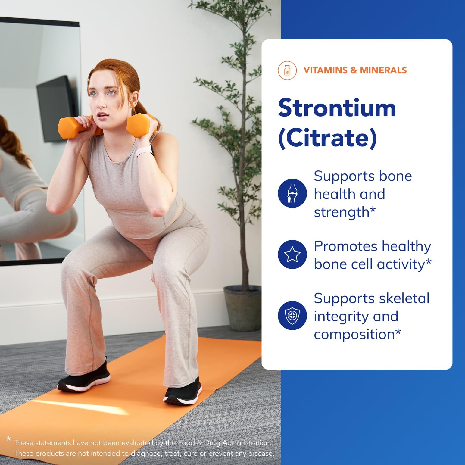 Supplement facts panel for Strontium (Citrate) 90 capsules