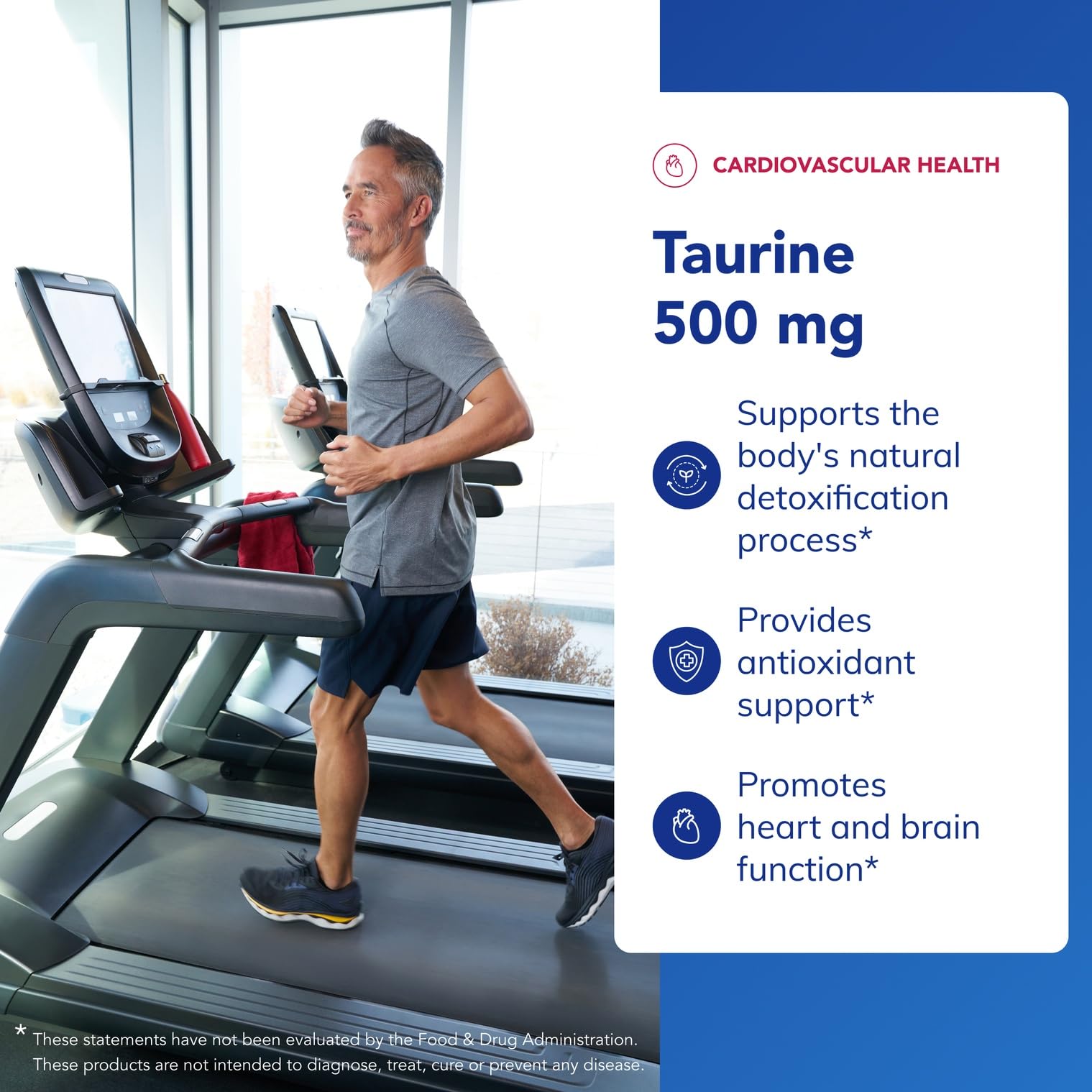 Supplement facts panel for Taurine 500 mg