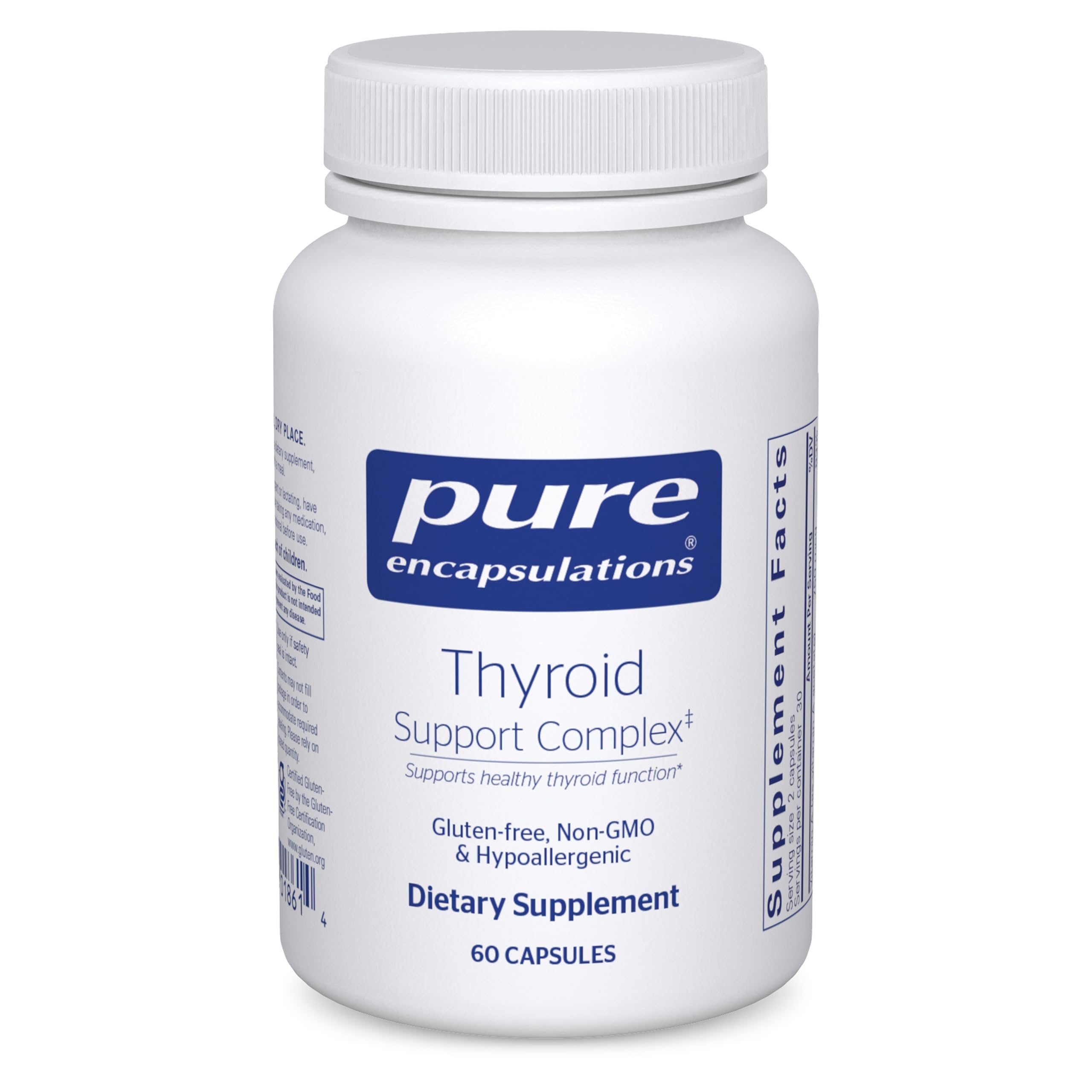 Bottle of Pure Encapsulations Thyroid Support Complex 60 capsules