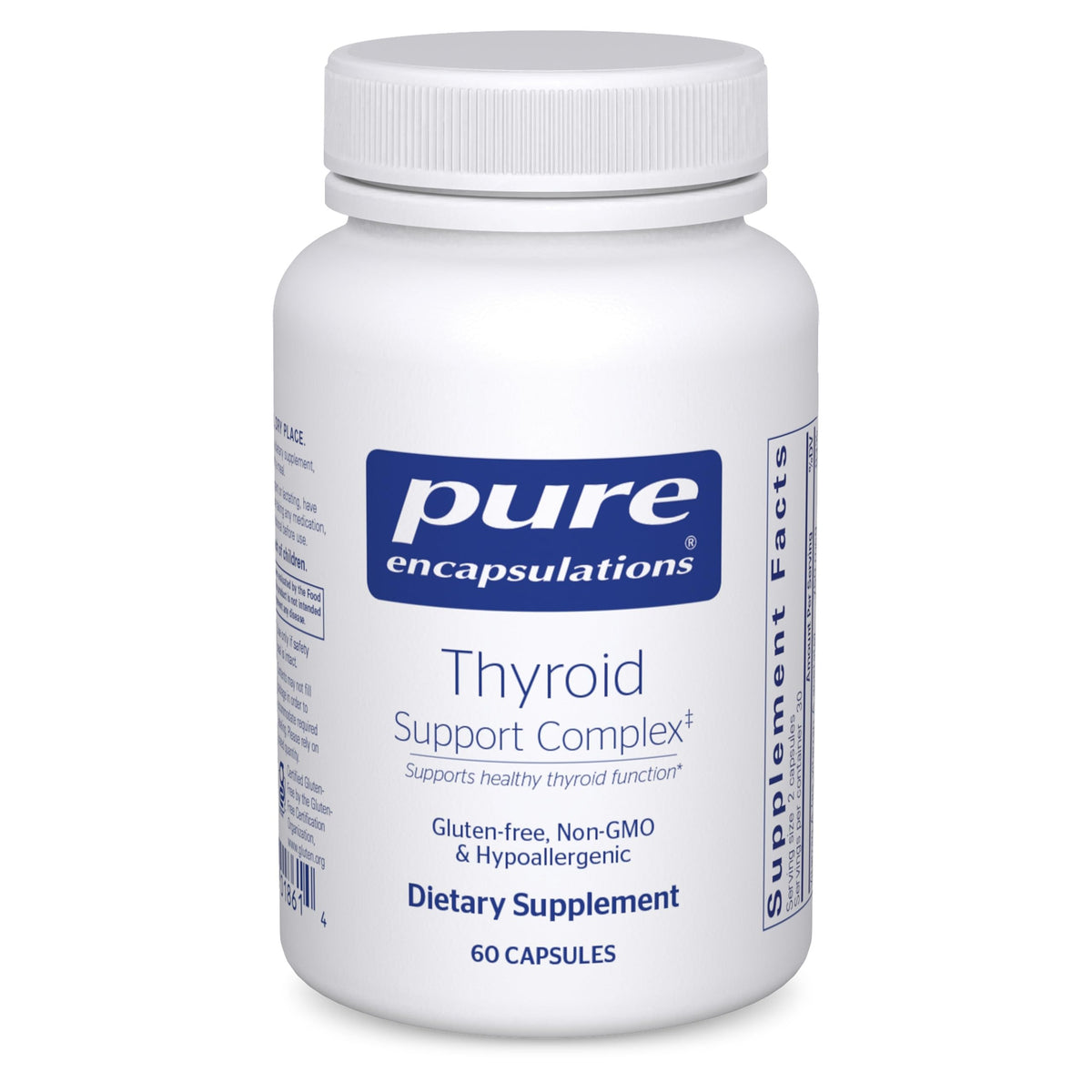Bottle of Pure Encapsulations Thyroid Support Complex 60 capsules