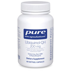 Pure Encapsulations Ubiquinol-QH 200 mg bottle – front view
