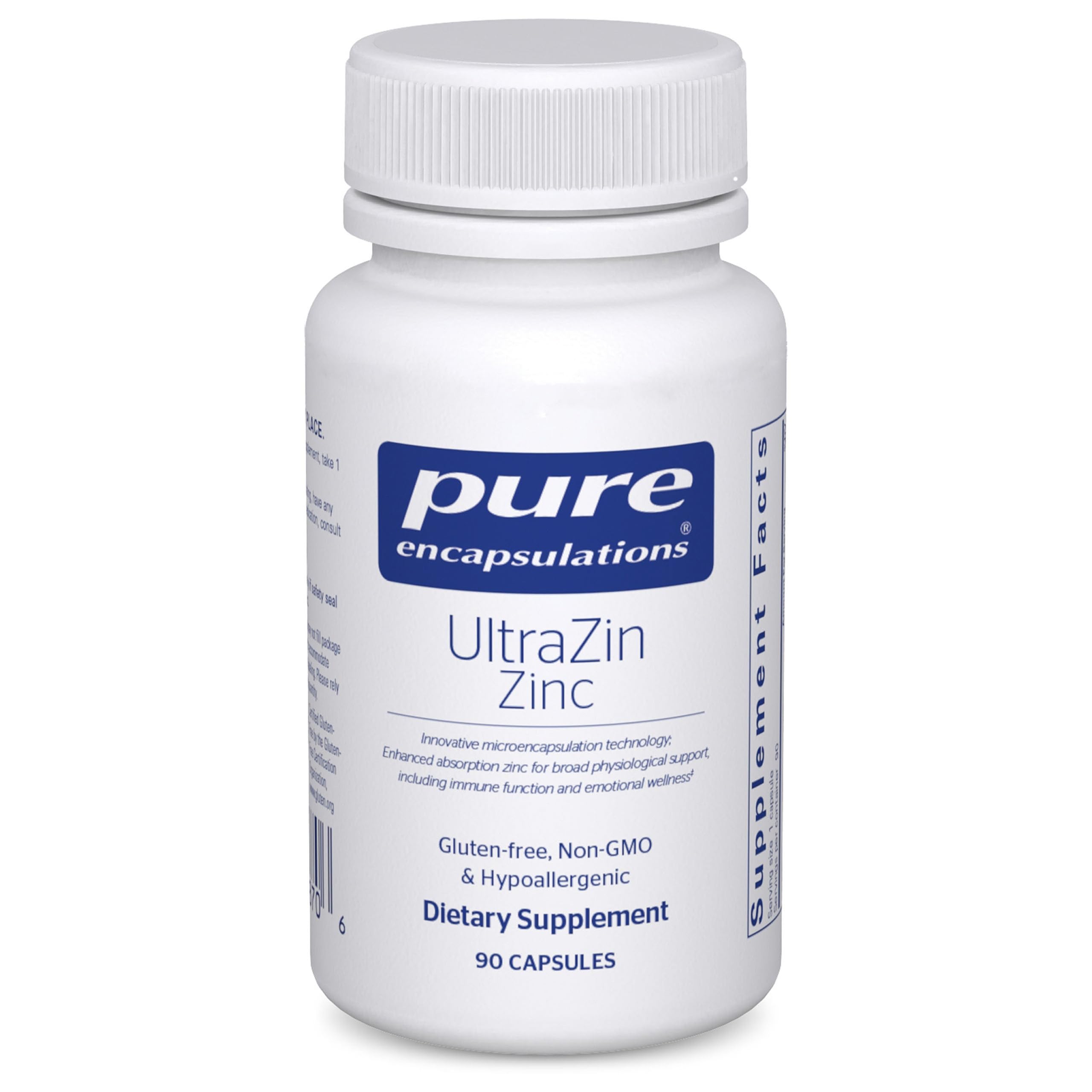 Pure Encapsulations UltraZin Zinc bottle with 90 capsules (hero image)