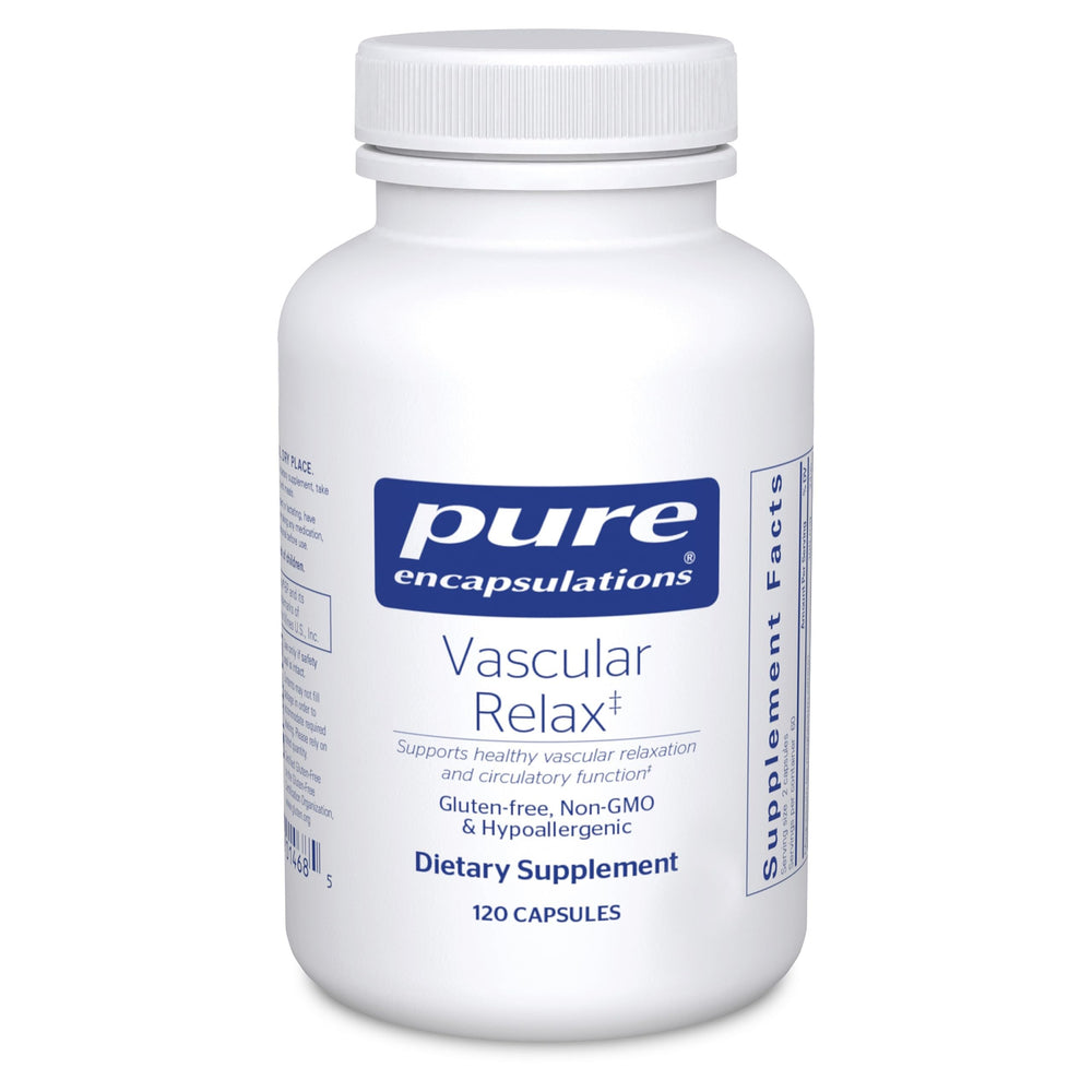 Bottle of Pure Encapsulations Vascular Relax 120 capsules