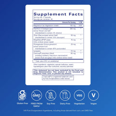 Close-up of Vascular Relax bottle label showing product name