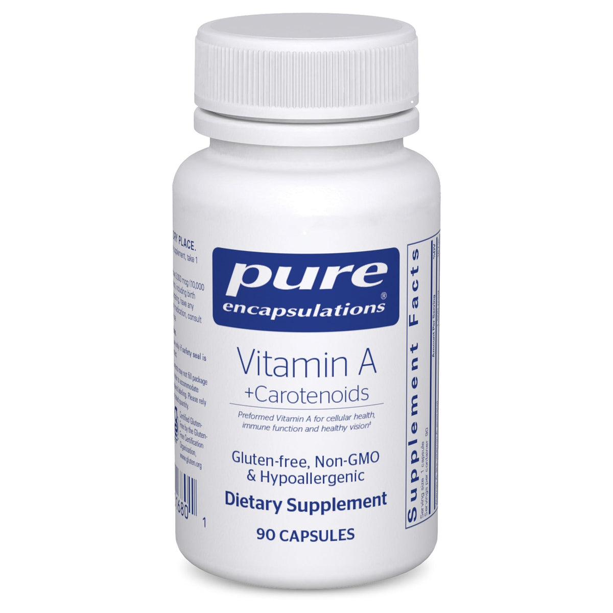 Pure Encapsulations Vitamin A + Carotenoids 90 capsules bottle - hero image