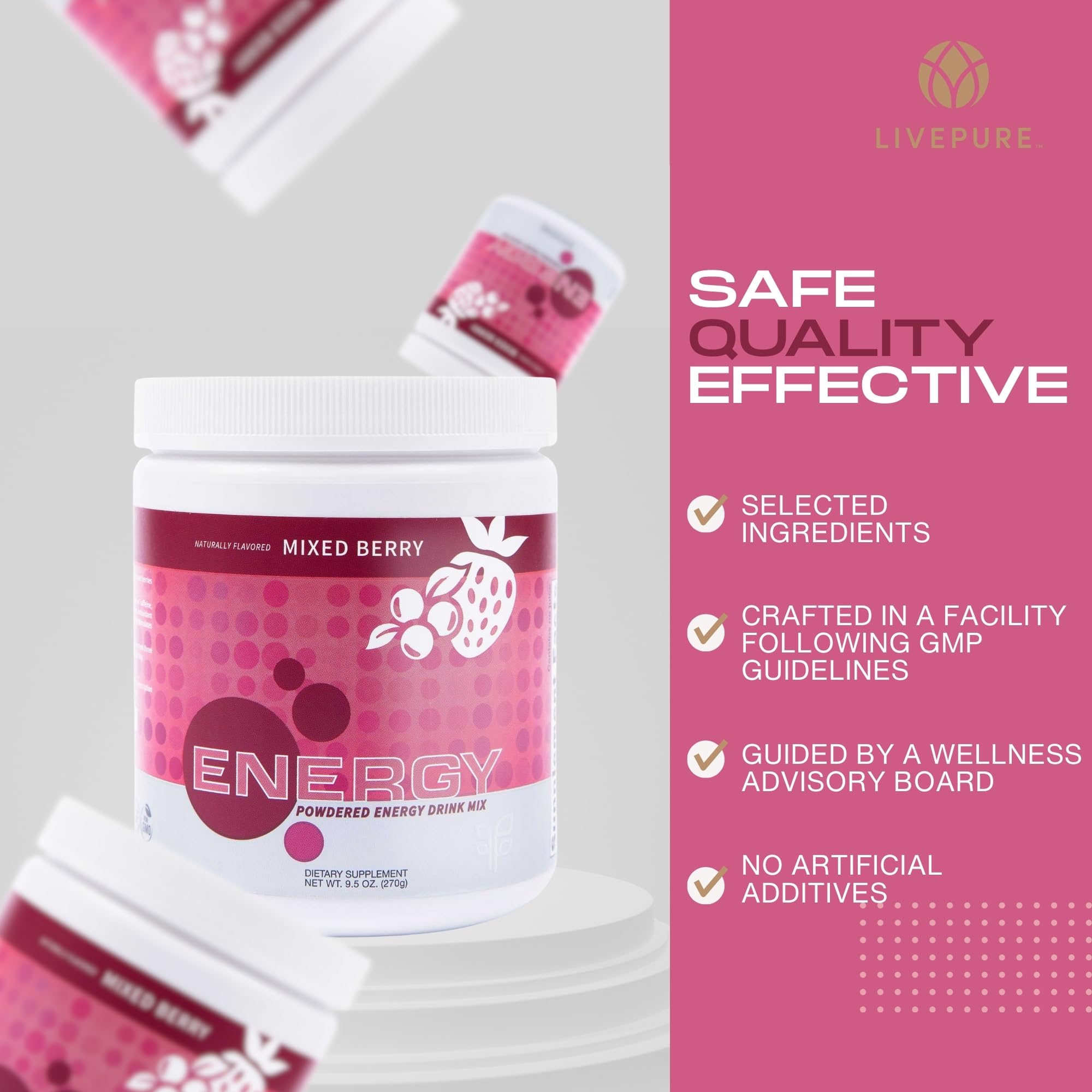 Ingredients: amino acids, minerals, herbs, and botanicals