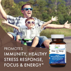 Label of One N Only multivitamin highlighting vitamins and minerals