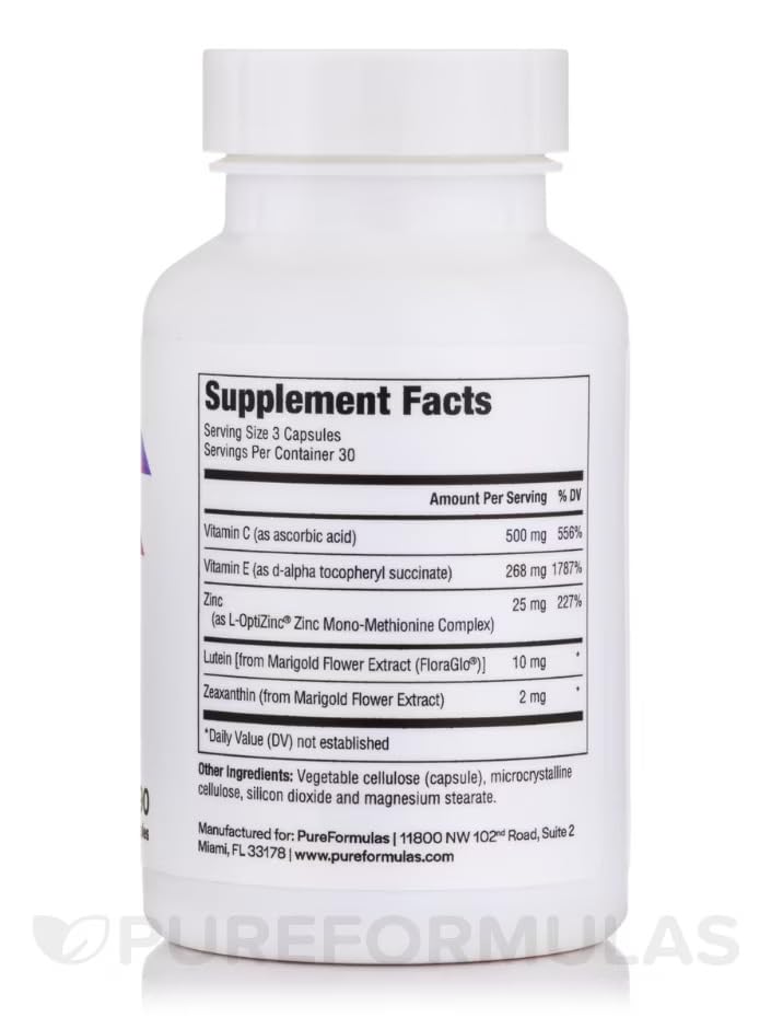 Product packaging and label for Pure Eye Support