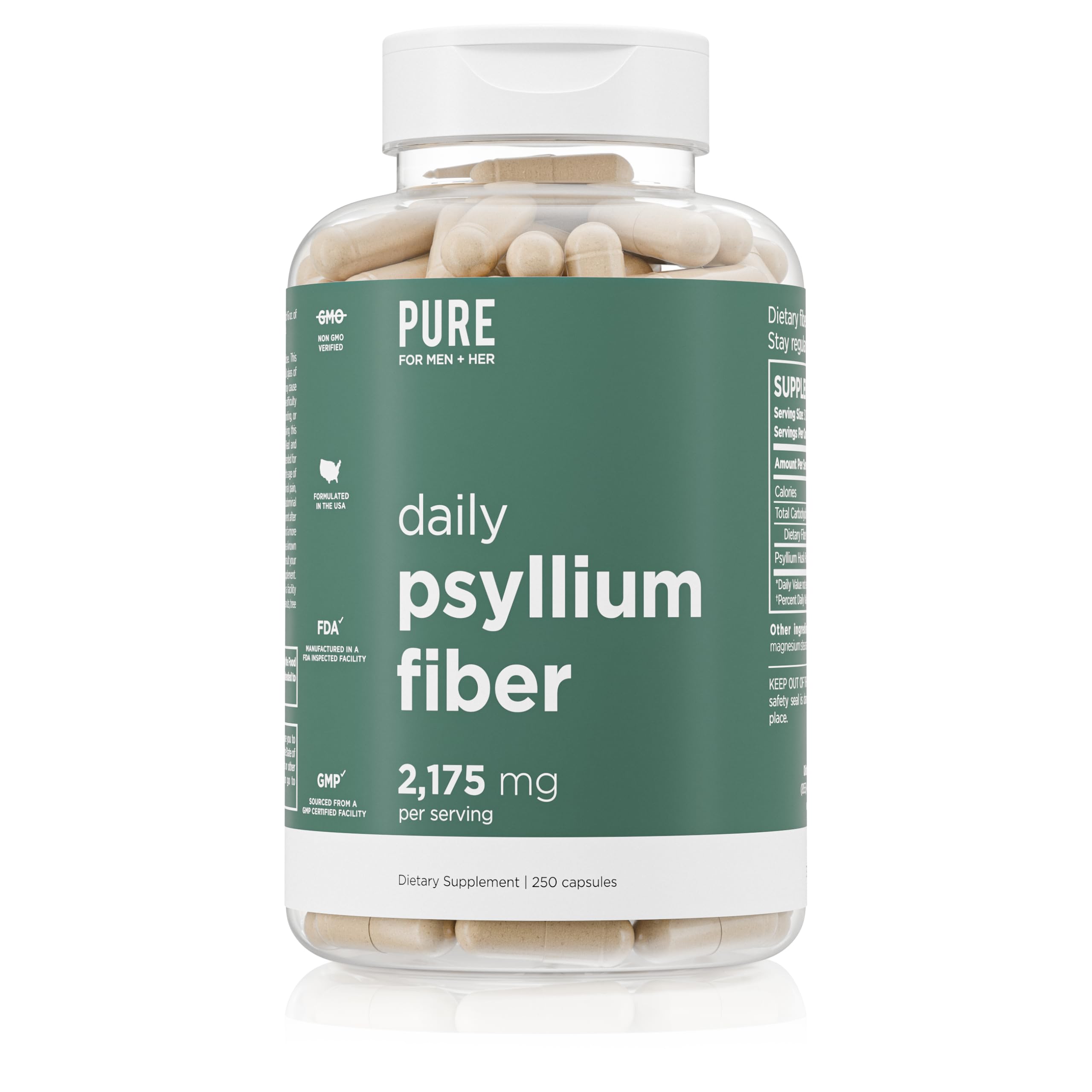 Pure for Men Psyllium Husk Fiber Supplement hero image