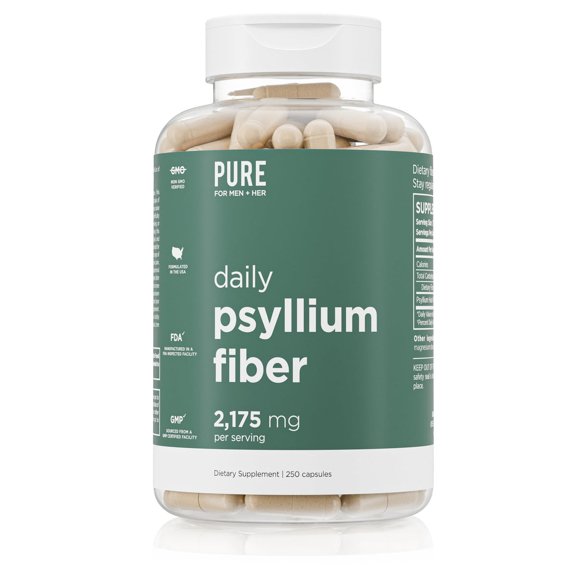 Pure for Men Psyllium Husk Fiber Supplement hero image