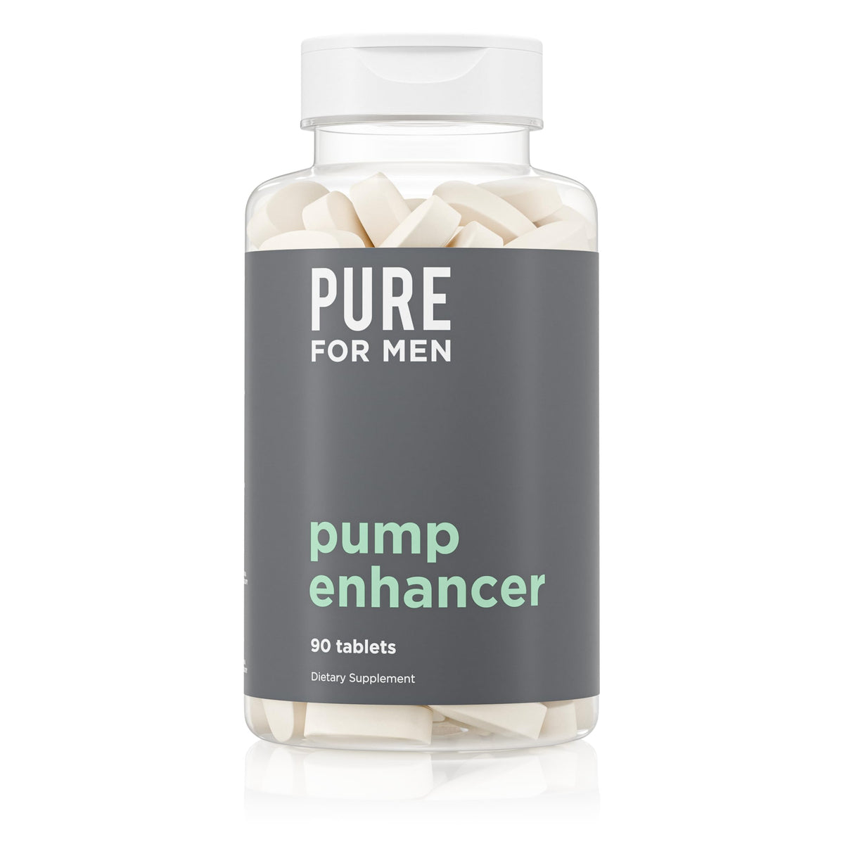 Pure for Men Pump Enhancer bottle with capsules for focused workouts and sustained stamina.