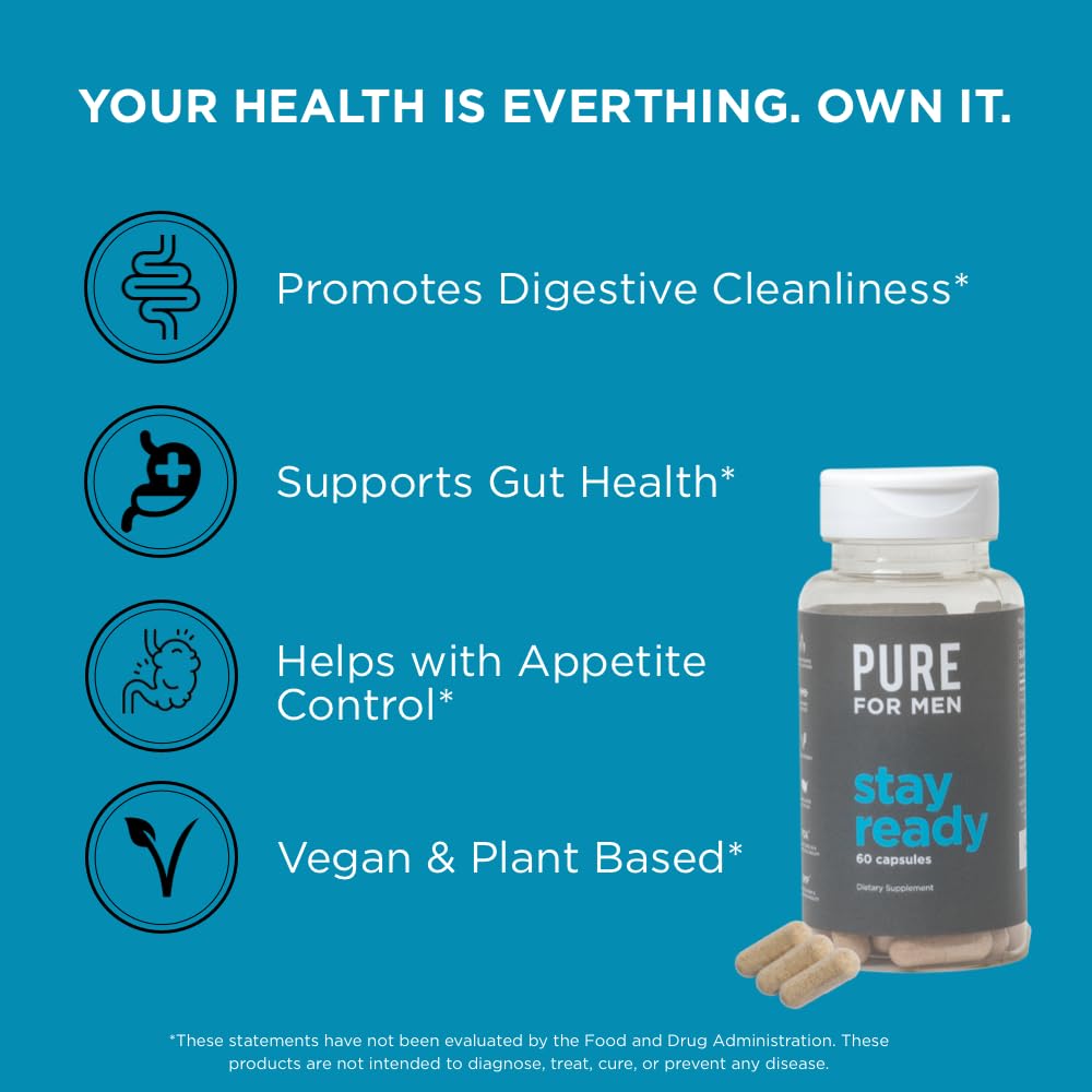 Pure for Men Stay Ready Fiber dissolving in water demonstrates gel-forming action.