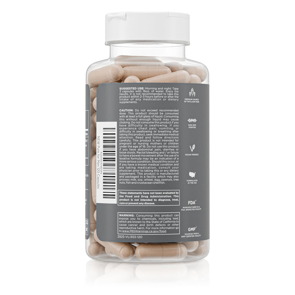 Pouring Stay Ready Fiber capsules into water for a convenient daily routine