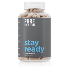 Pure for Men Stay Ready Fiber supplement bottle front label