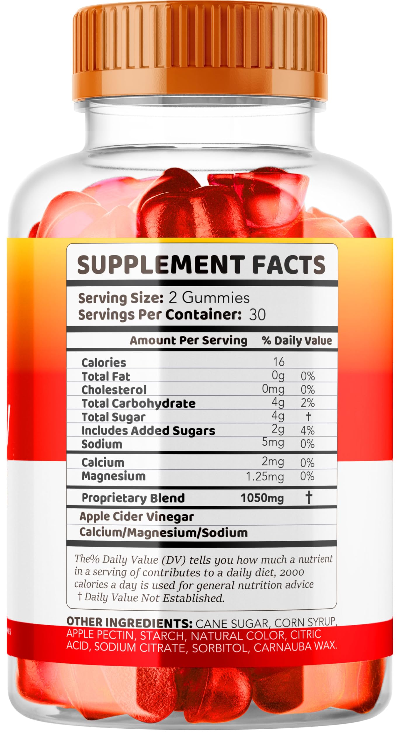 Pure Fuel ACV Gummies back view