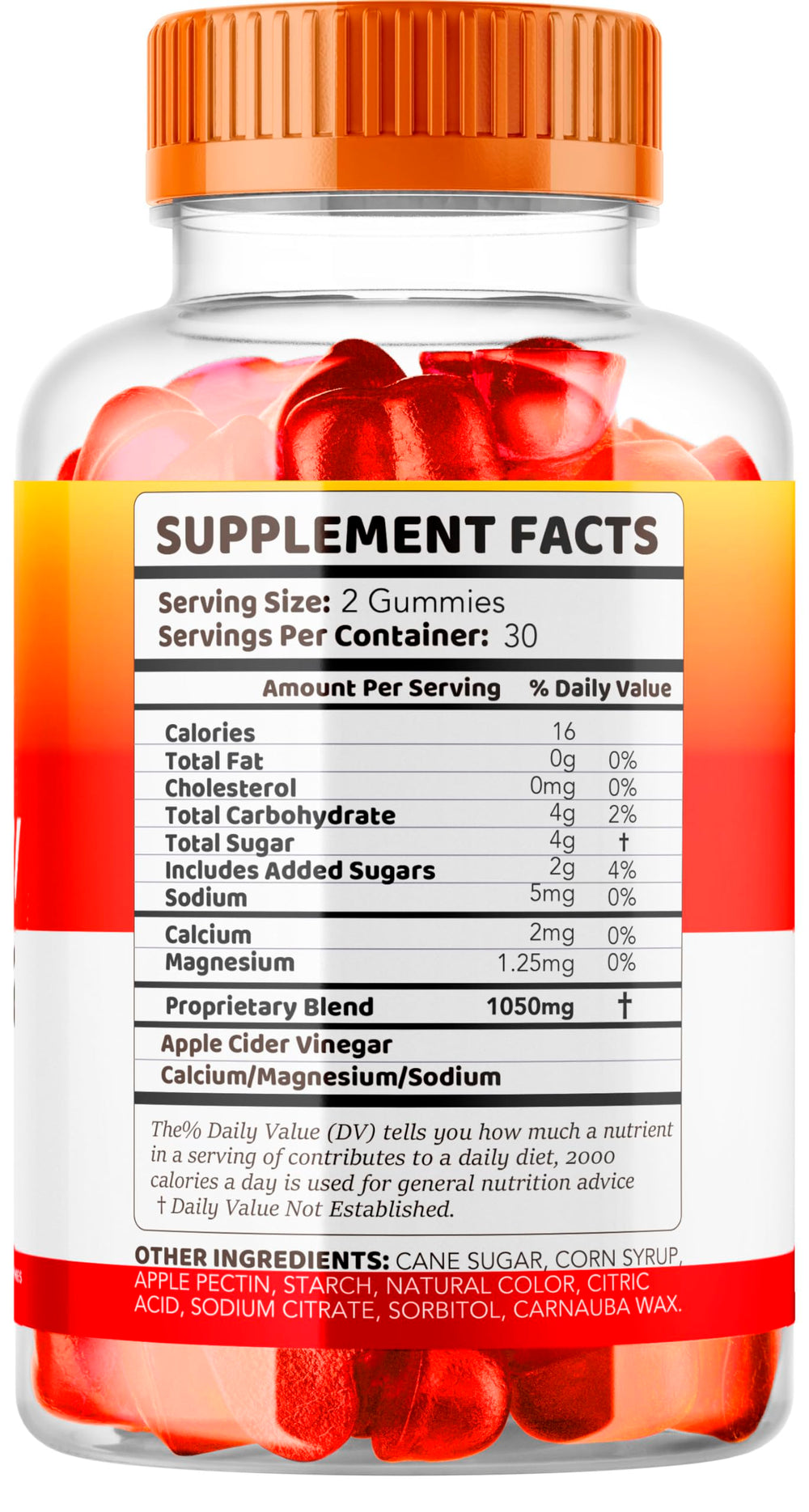 Pure Fuel ACV Gummies back view