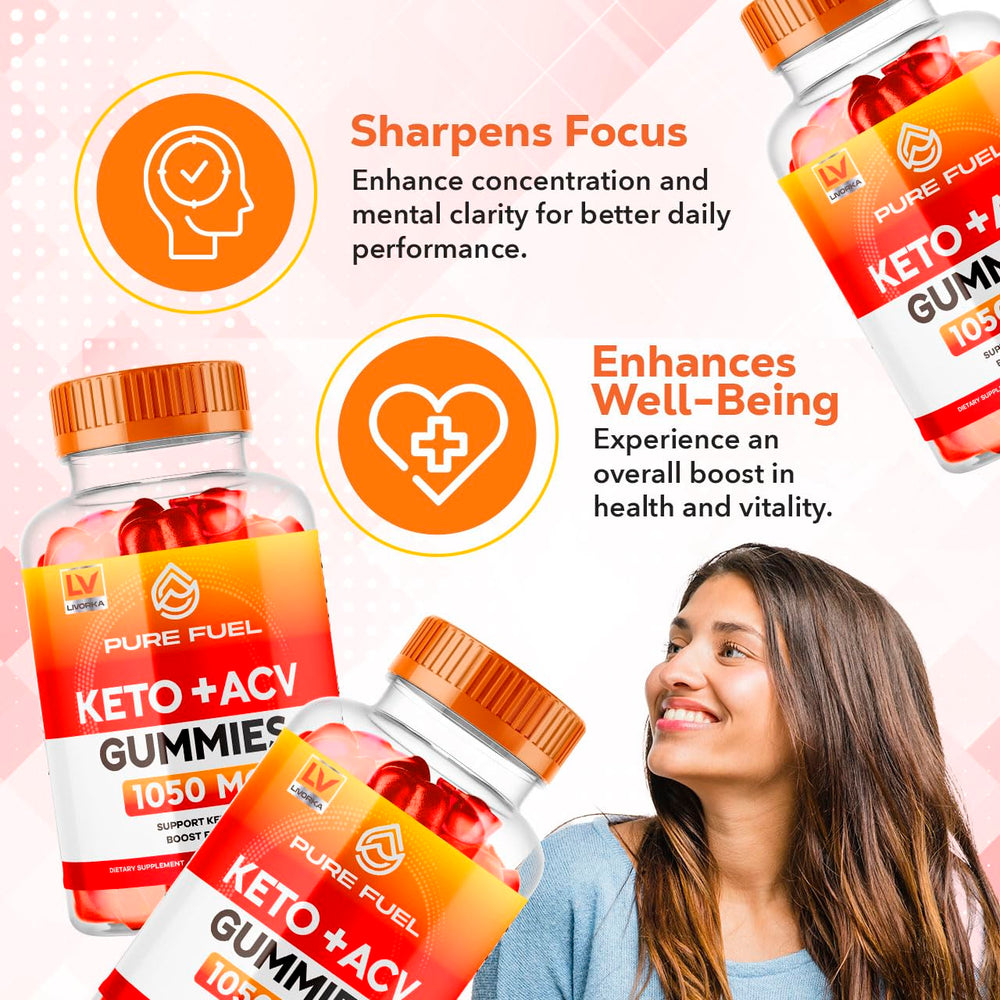 Bundle shot of Pure Fuel Keto Gummies and accessories