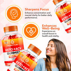 Bundle shot of Pure Fuel Keto Gummies and accessories