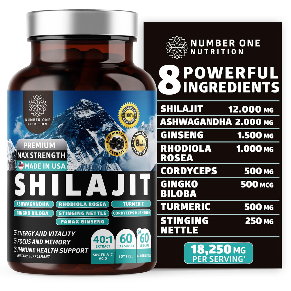 Pure Himalayan Shilajit 60 capsules bottle
