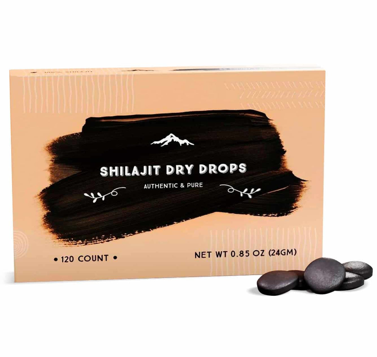 Bottle of Pure Himalayan Shilajit Dry Drops with 100% pure formula