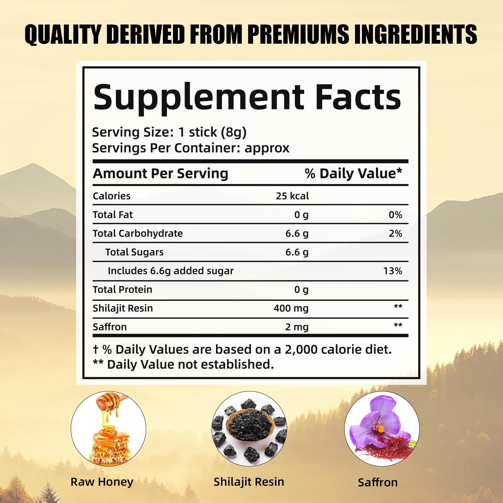 Close-up of Himalayan Shilajit Honey Stick