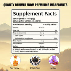 Close-up of Himalayan Shilajit Honey Stick