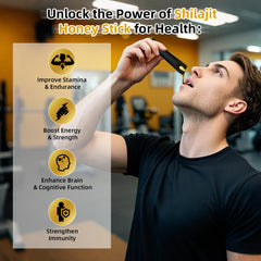 Shilajit honey sticks with saffron and ingredients