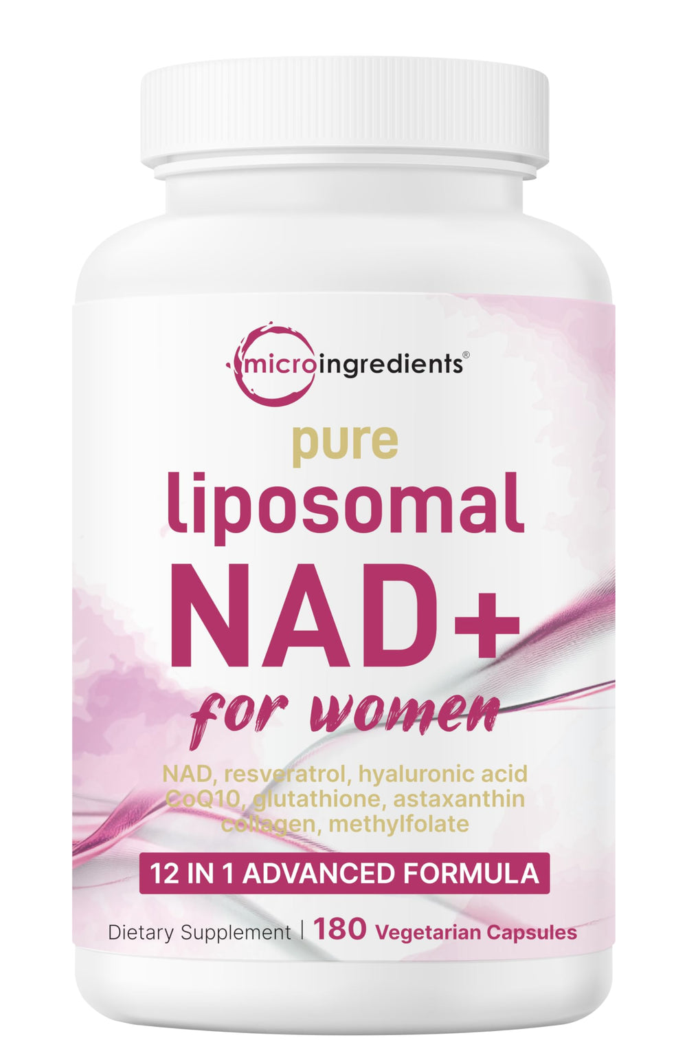 Front view of Pure Liposomal NAD+ for Women bottle