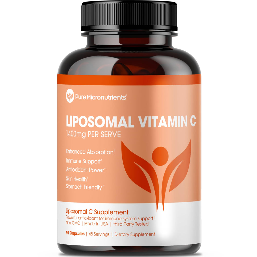 Bottle of Pure Liposomal Vitamin C 1400mg – 90 capsules