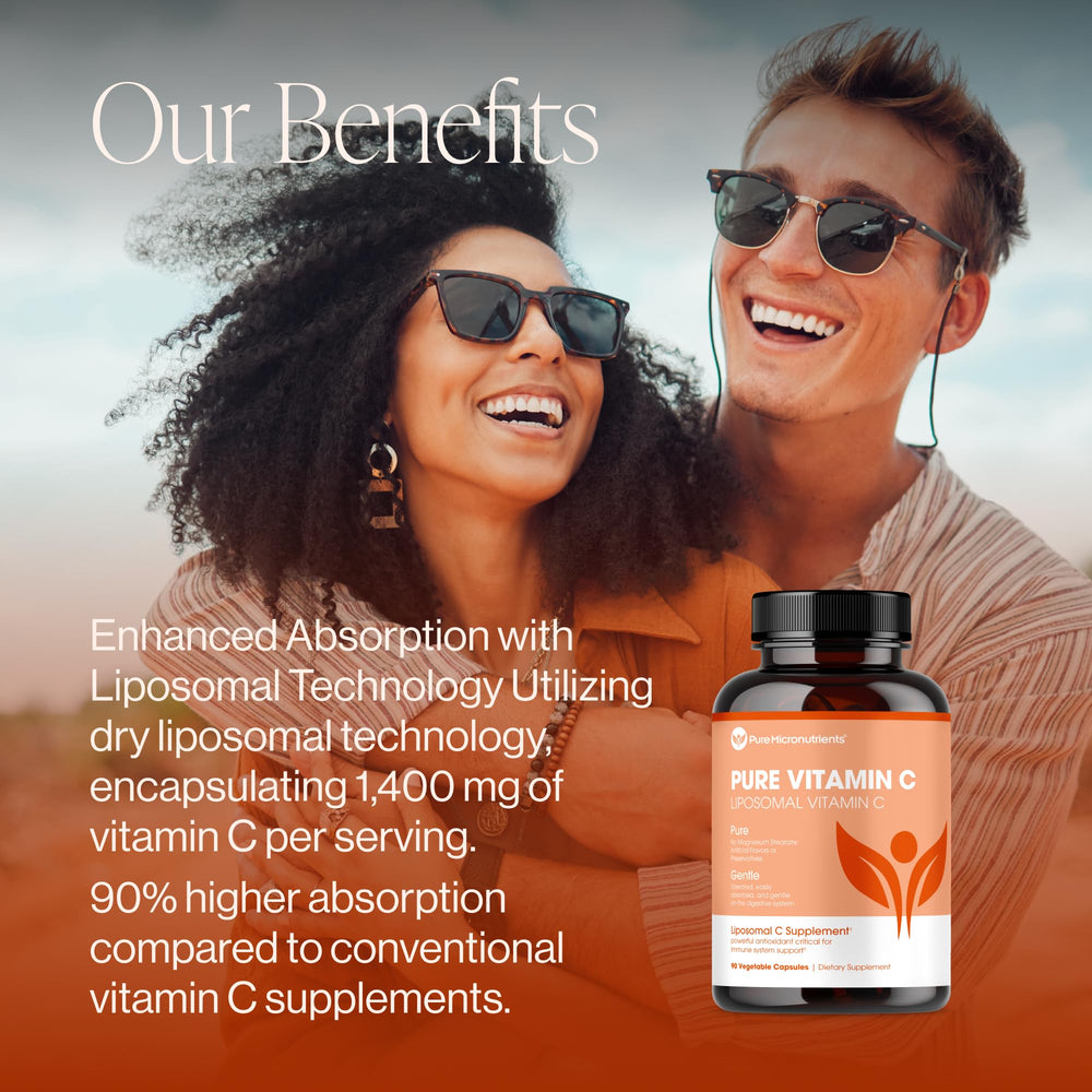 Close-up view of Vitamin C capsules inside the bottle