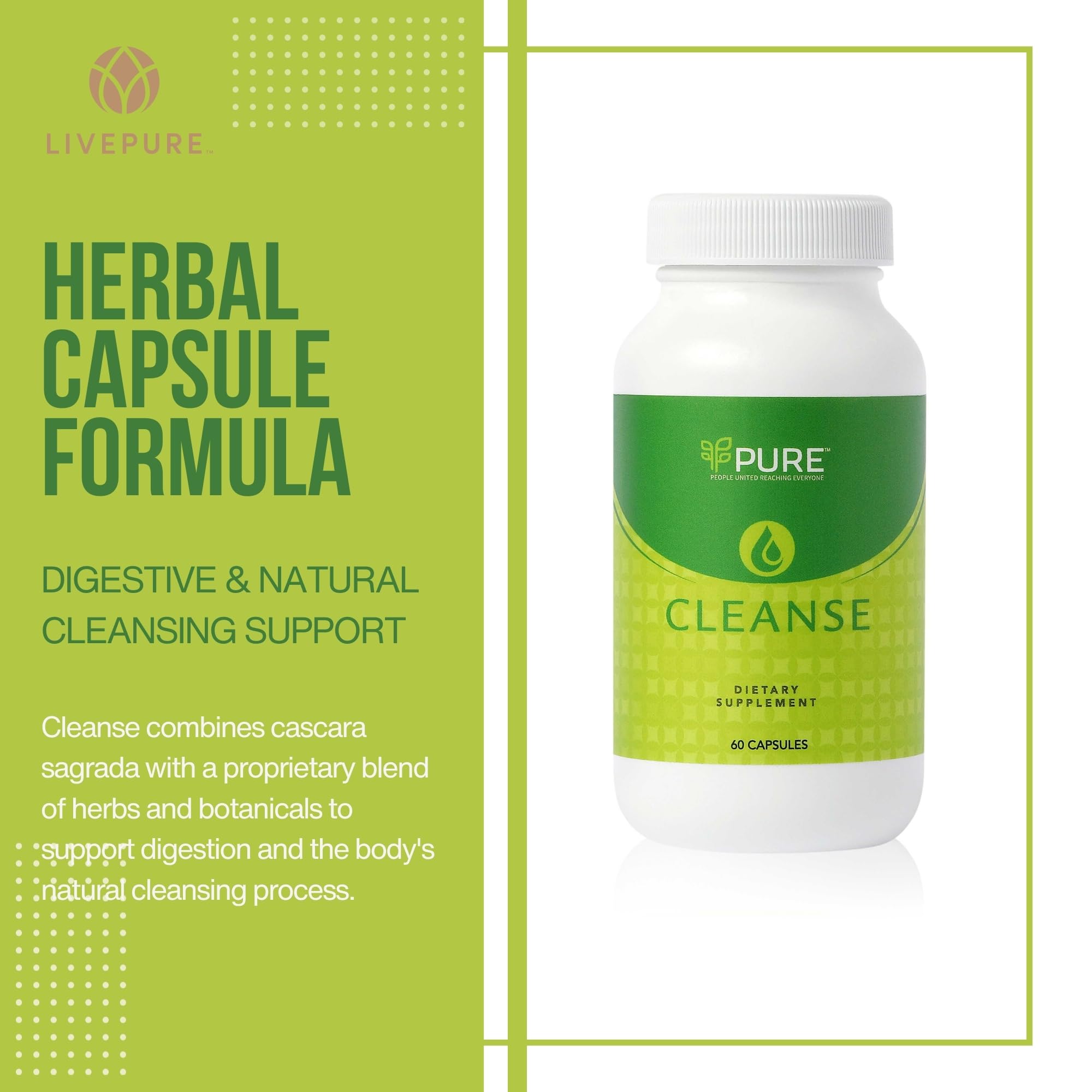 Natural ingredients used in Live Cleanse for digestive health