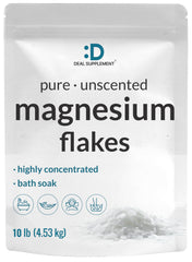 10-pound pouch of unscented magnesium chloride flakes