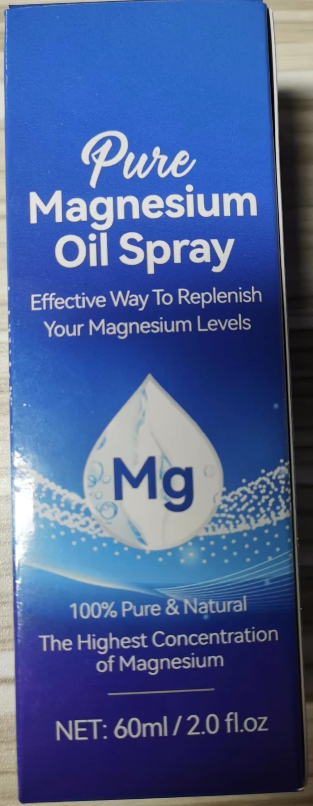 All-over body use of magnesium oil spray for relaxation
