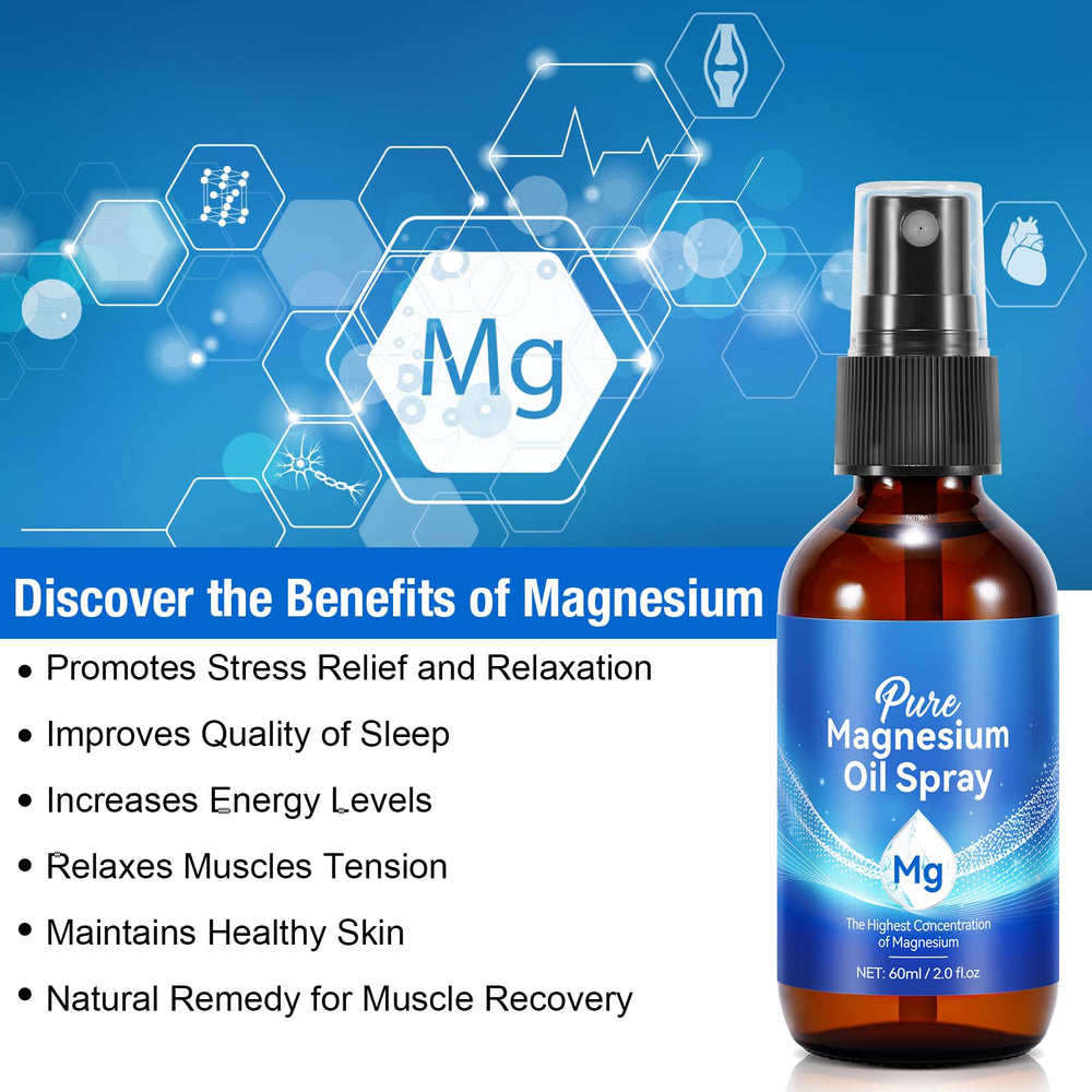 Front view of Pure Magnesium Oil Spray bottle