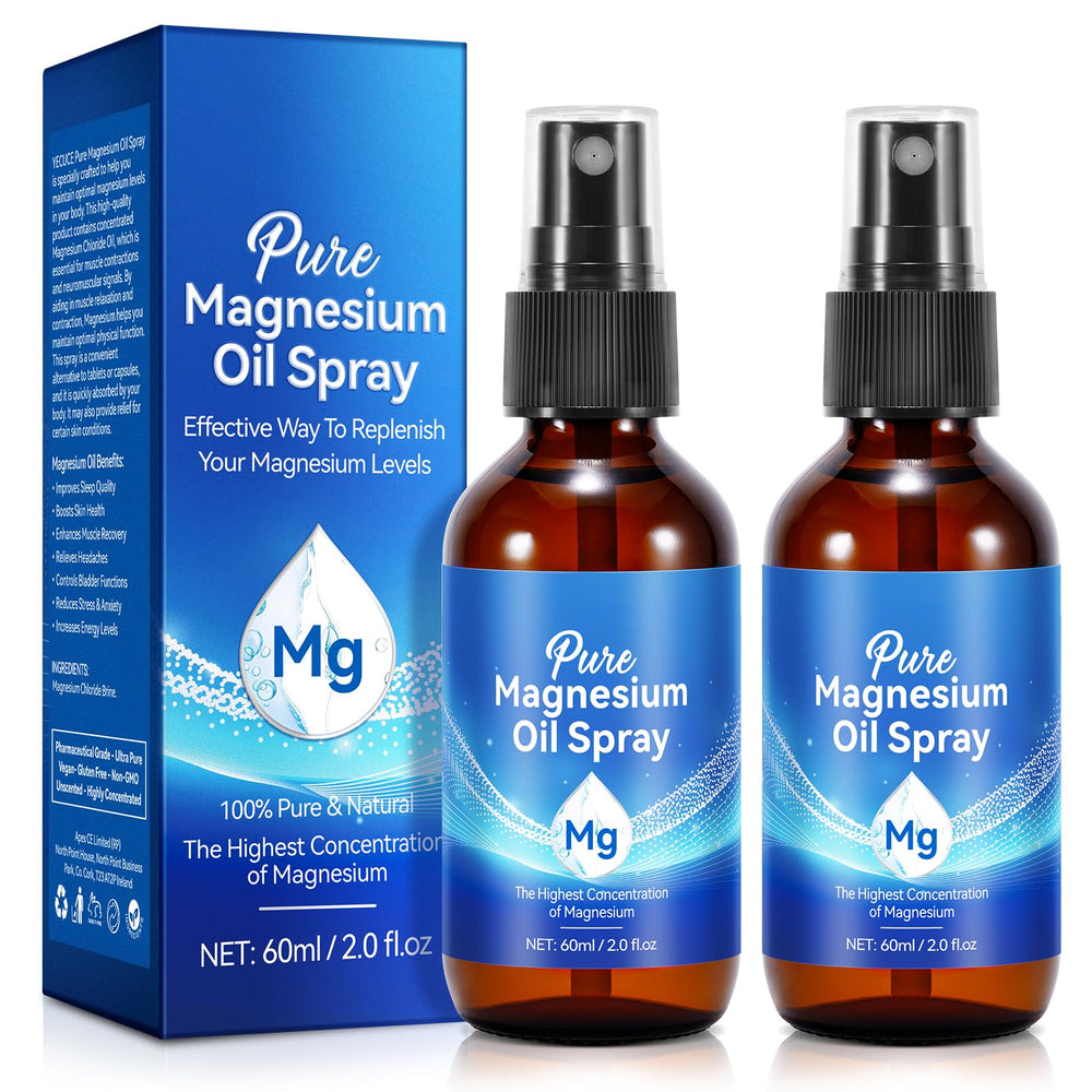 Pure Magnesium Oil Spray 2oz bottle – 2 pack