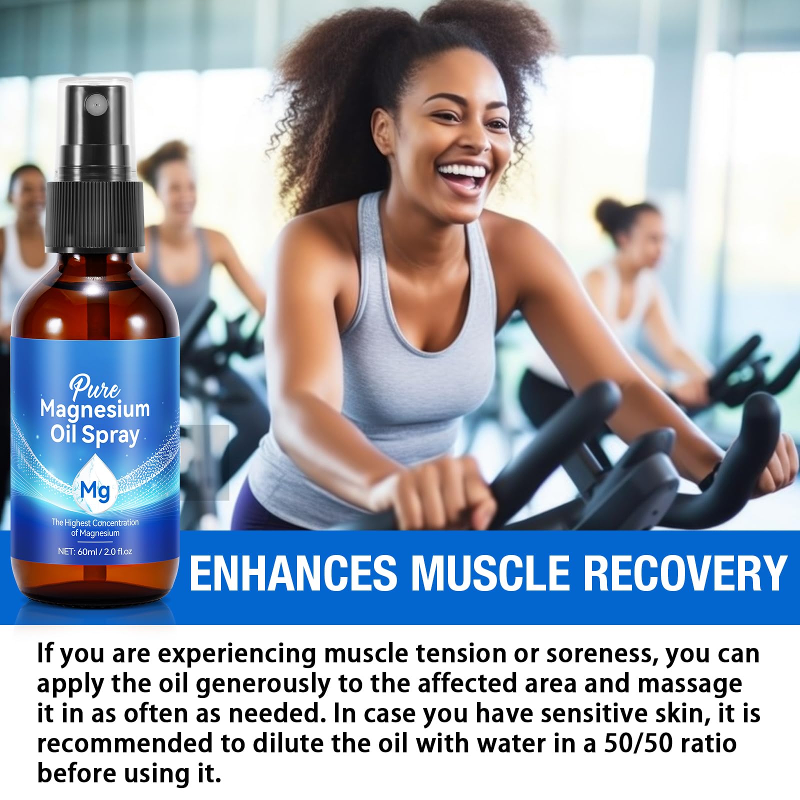 Skin after magnesium oil spray absorption