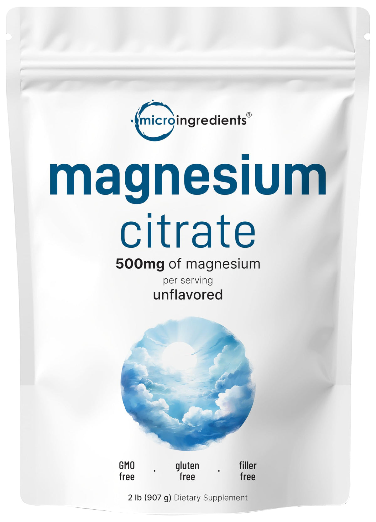 Front label of Pure Magnesium Powder 2lbs