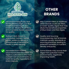 Label detailing pure marine phytoplankton and astaxanthin ingredients