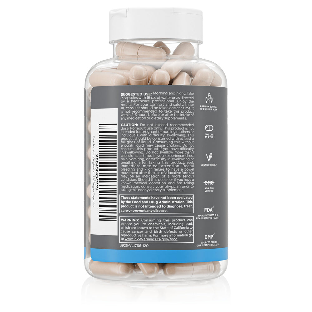 XL vegan fiber capsules close-up