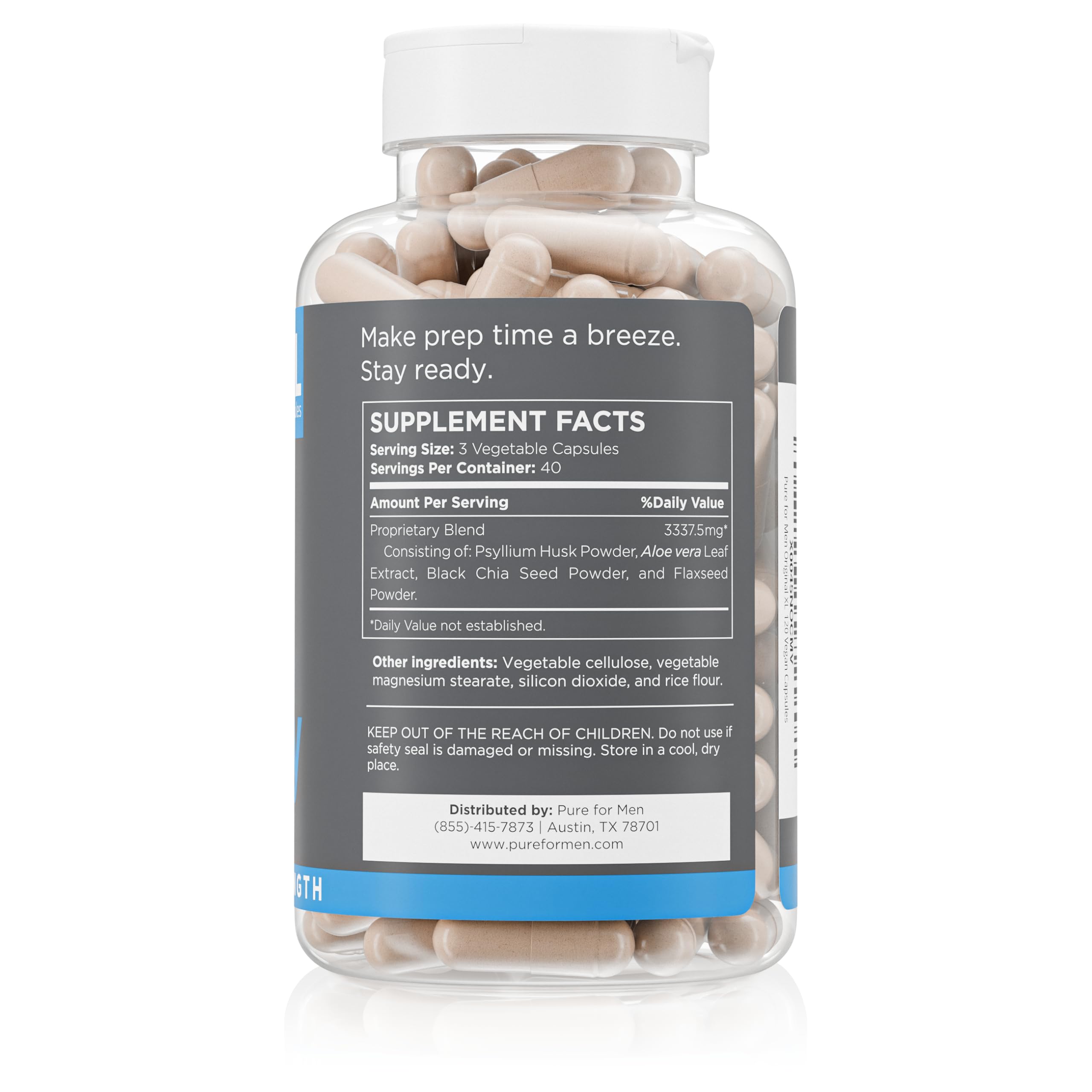 Stay Ready Fiber Extra Strength capsules with label