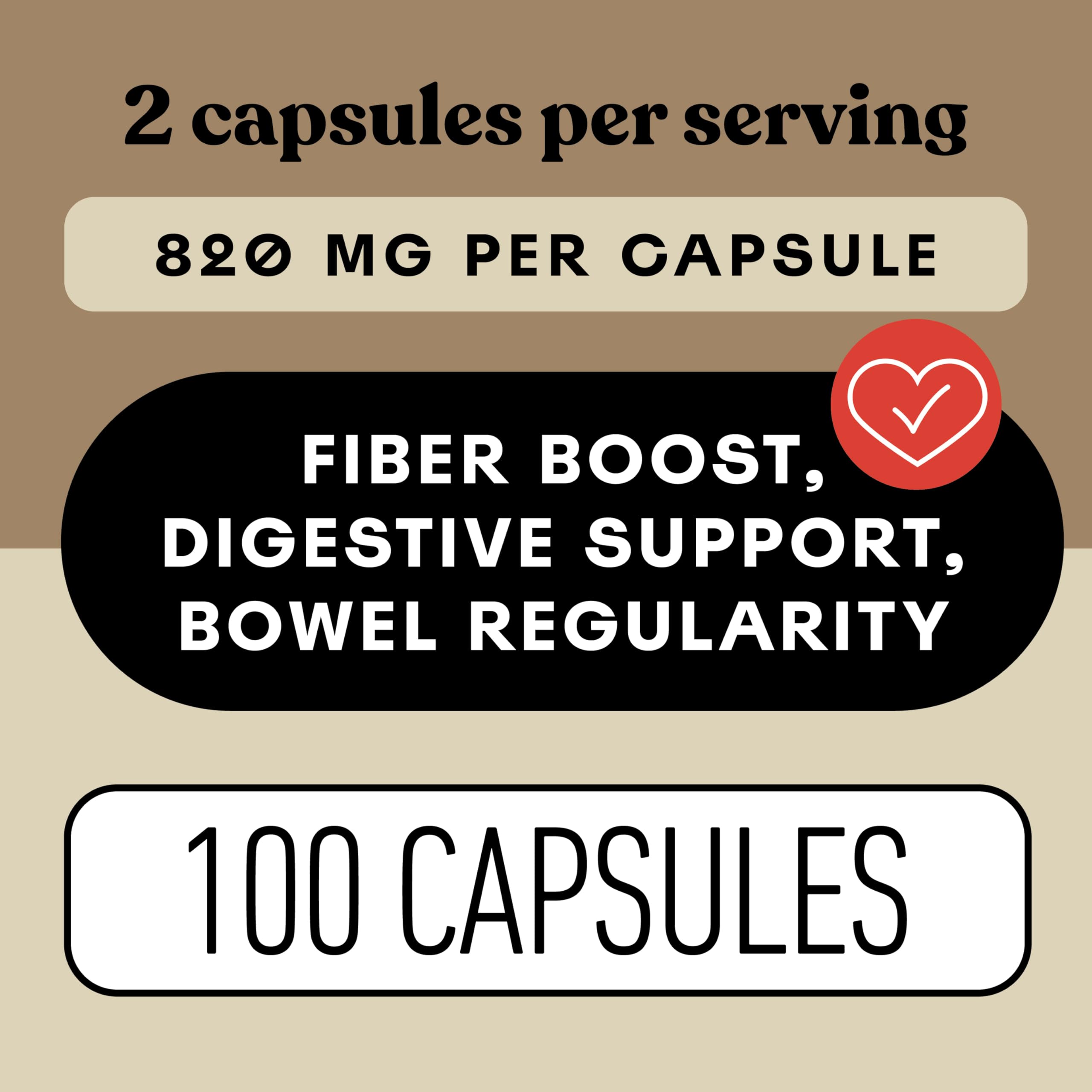 USA-made psyllium husk capsules label