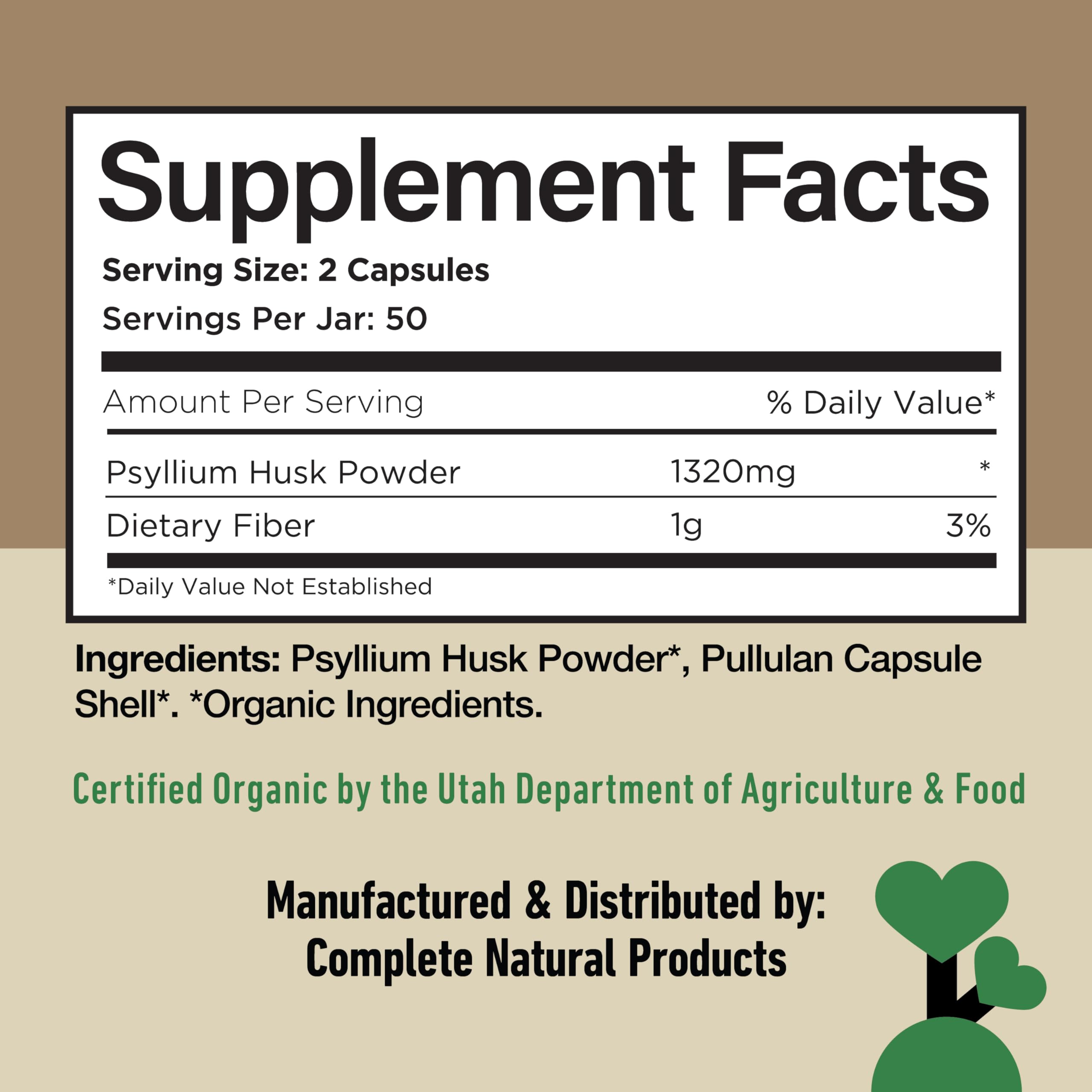 Gluten-free and vegetarian-friendly fiber supplement packaging