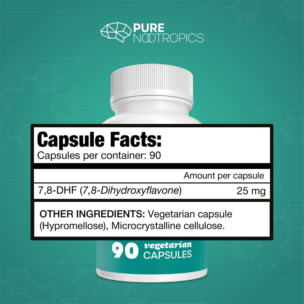 Packaging of Pure Nootropics 7,8-DHF 25 mg capsules