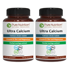 Pure Nutrition Ultra Calcium bottle and front label.